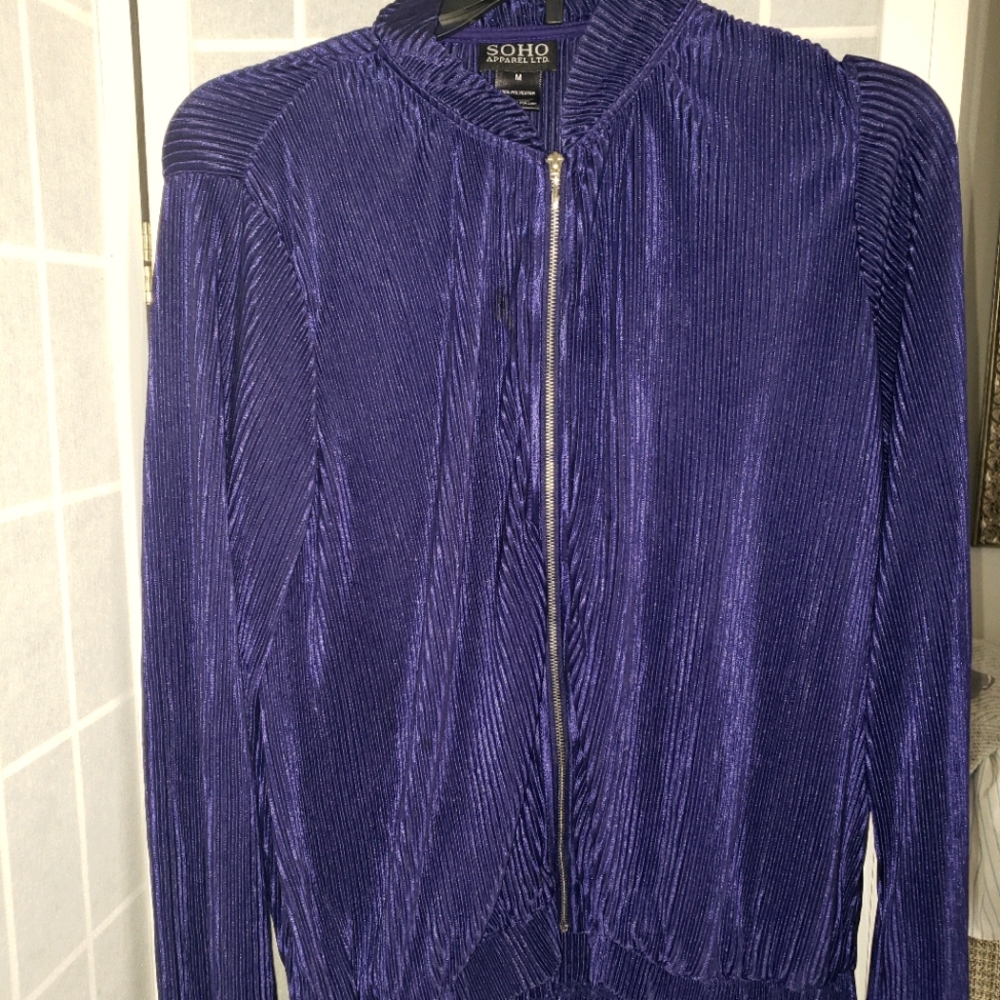 Purple silk jacket